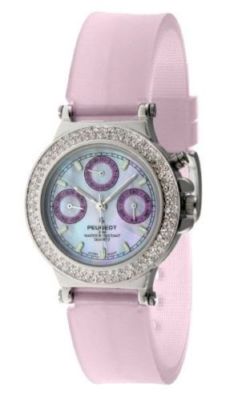 Peugeot 328 Women\'s Watch 34mm Swarovski Crystal - Fresh Battery - WR3ATM Peugeot Women Watch Gold w/ Cream Ceramic Bracelet and  main image 4