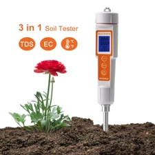 TDS/EC/Temperature Soil Meter Plant Crop Soil Quality Tester for Agriculture