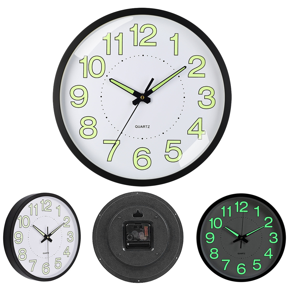 30CM Large Luminous Wall Clocks Glow In The Dark Silent Digital Clock