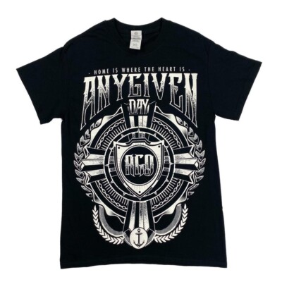 ANY GIVEN DAY ''Home Is Where The Heart Is'' Metalcore Metal Band T-Shirt Small