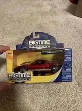 2005 Ford GT Metallic Red w/ Strip Big Time Muscle 1:32 Die Cast Jada