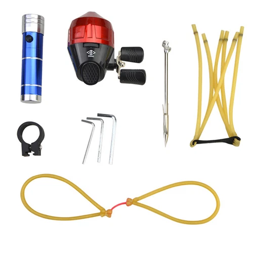 Fishing Catapult Set Powerful Bow Sling Bowfishing Hunting Darts Reel Archery - Picture 5 of 12