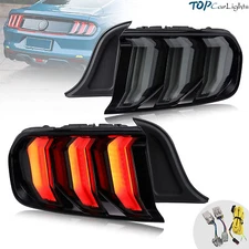 VLAND LED Tail Lights Fit For 2015-2023 Ford Mustang 5 Model Sequential Rear L+R