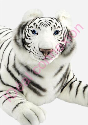 Peluche géante Tigre Blanc Couché 100cmL