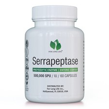 SERRAPEPTASE Enzyme 500,000 SPU ENTERICCOATED ANTIINFLAMMATORY STRONGST ONMARKET