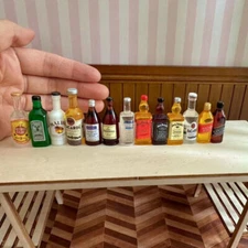 13PCS Dollhouse Miniatures 1:12 Scale Mix Wine Bottles Drinks Model Accessory