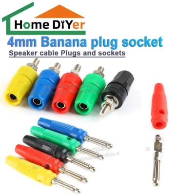 HOME DIY 4mm Bananenstecker Buchsenstecker Lautsprecherkabel Stecker und Buchsen