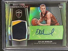 2019 Panini Obsidian Jersey Electric Etch Green /25 Dylan Windler Rookie Auto RC