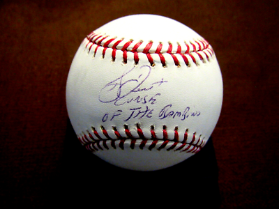 BUCKY DENT CURSE OF THE BAMBINO YANKEES SIGNED AUTO OML BASEBALL