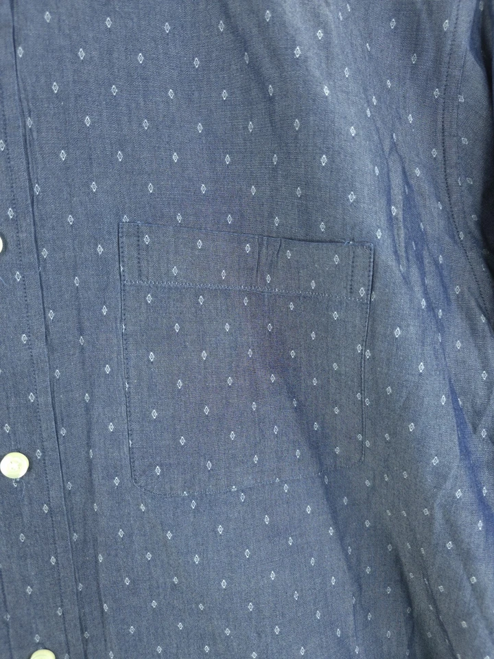 Brooks Brothers Men's REGENT Button Down Shirt XL Blue White Geometric 1818 - Image 3 of 4