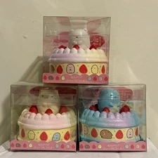 New Sumikko Gurashi Shirokuma Magnet Cake Squeeze Toy, Rare, Set of 3 