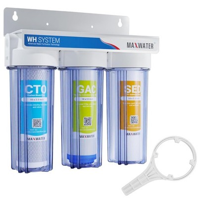 3 Stage (Good for City Water) 10 inch Standard Water Filtration System for Wh...