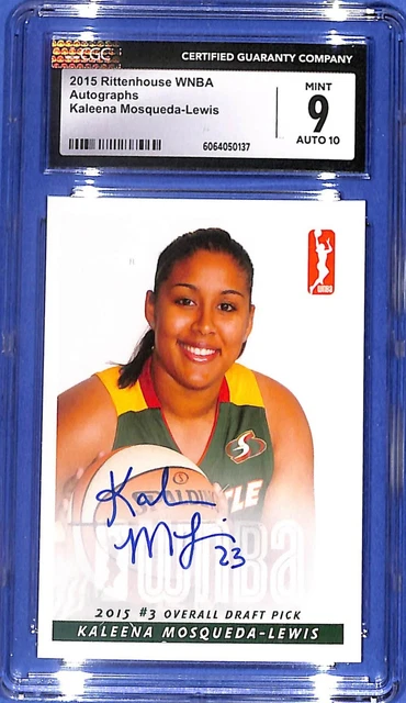 2015 Rittenhouse WNBA Autographs Kaleena Mosqueda-Lewis CGC 9 / Auto 10 Storm