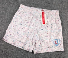 Baseball Lifestyle 101 Splatter Shorts Mens Small White NWT.