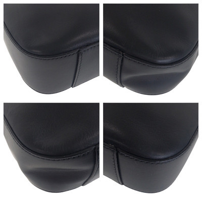 Gucci Black Silver Metal Fitting Leather 001 3812 Bag 411217 Gucci Black Silver Metal Fitting Leather 001 3812 Bag 411217