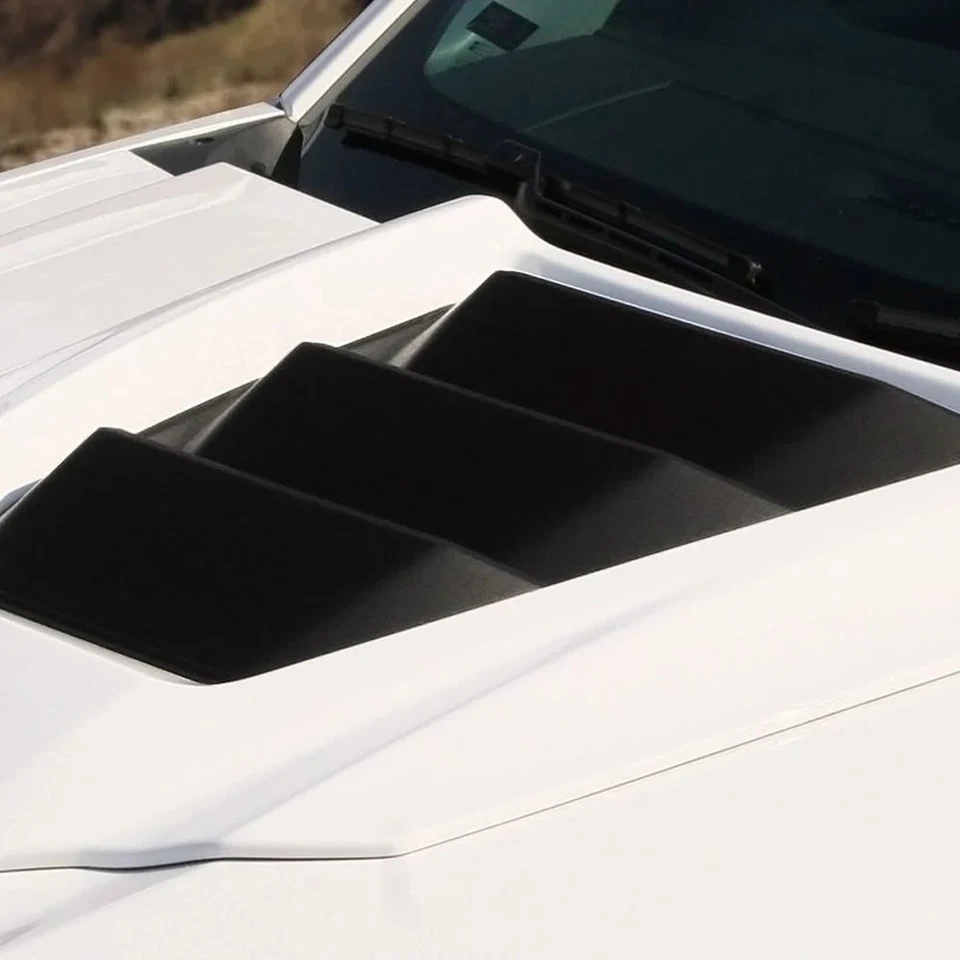 For GMC Sierra 1500 2016-2018 Air Design Satin Black Hood Scoop Foto 3 de 4