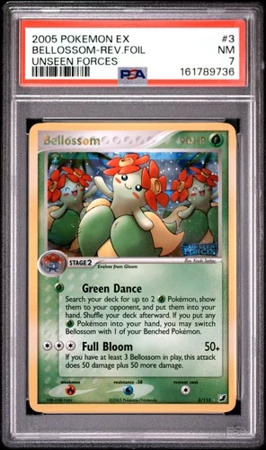 Pokemon Bellossom Reverse Holo EX Unseen Forces 3/115 PSA 7