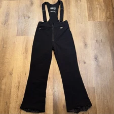 Vtg 70s 80s Ski Bib Snowsuit Pants Slalom Snow suit Salopettes Retro Womens 14