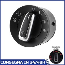 Interruttore gruppo di comando luci e fari devioluci VW GOLF SEAT cromato auto
