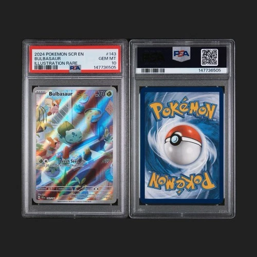 Pokémon Bulbasaur Sv07: Stellar Crown Illustration Rare Holo 143/142 PSA 10 2024