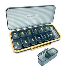 7-Day Pill case 2 Times a Day, Pill Organizer 2 Times a Day,Am Pm Daily Pill ...