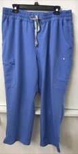 FIGS Technical Collection Scrub Pants Womens Ceil Blue Cargo 1001102 Stretch XL