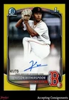 2025 Bowman Chrome Draft Yellow Refractor Kyson Witherspoon 1ST ROOKIE AUTO /75
