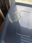 Vintage Small  Pyrex Clear Glass Refrigerator Dish W/lid 501B