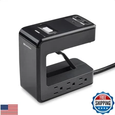 [UL Listed] Cable Matters 6 Outlet Desk Mount Surge Protector Power Strip, 8 