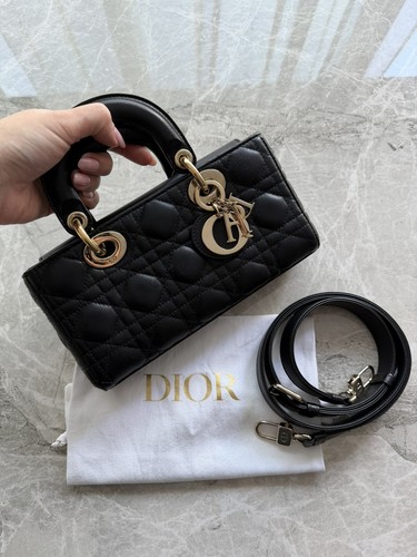 Dior Small Lady D-Joy Bag Black Leather Current Season 100% Authentic RRP £3800