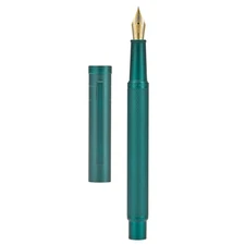 Dark Green Forest Fountain Pen Fine Nib Classic Design with Converter and Met...