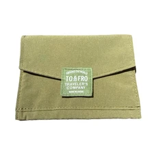 Traveler’s Company TO&FRO Passport Zipper Card Case Green Wallet Factory Station