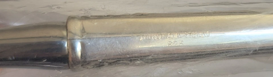 Nuevo tenedor internacional de plata esterlina Juana de Arco para servir carne fría de 11,15" de largo Foto 3 de 4