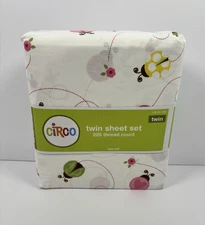 Circo Lady Bugs Twin Sheet Set Cotton Polyester 225 Thread Count
