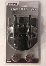 NEW SONTAX 3 PACK 5 LED CAPLIGHTS 575-7161 WITH BATTERIES