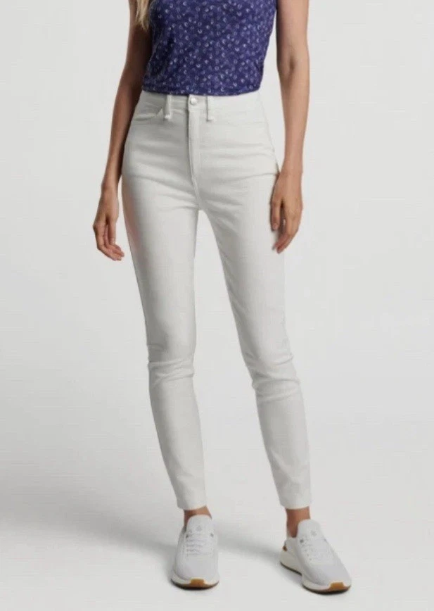 Peter Millar Karlie Soft Smooth Stretch Sateen High Rise Pant Women's Size 8
