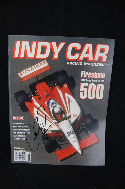 SCOTT PRUETT Signed Indy Car Racing Magazine PSA/DNA