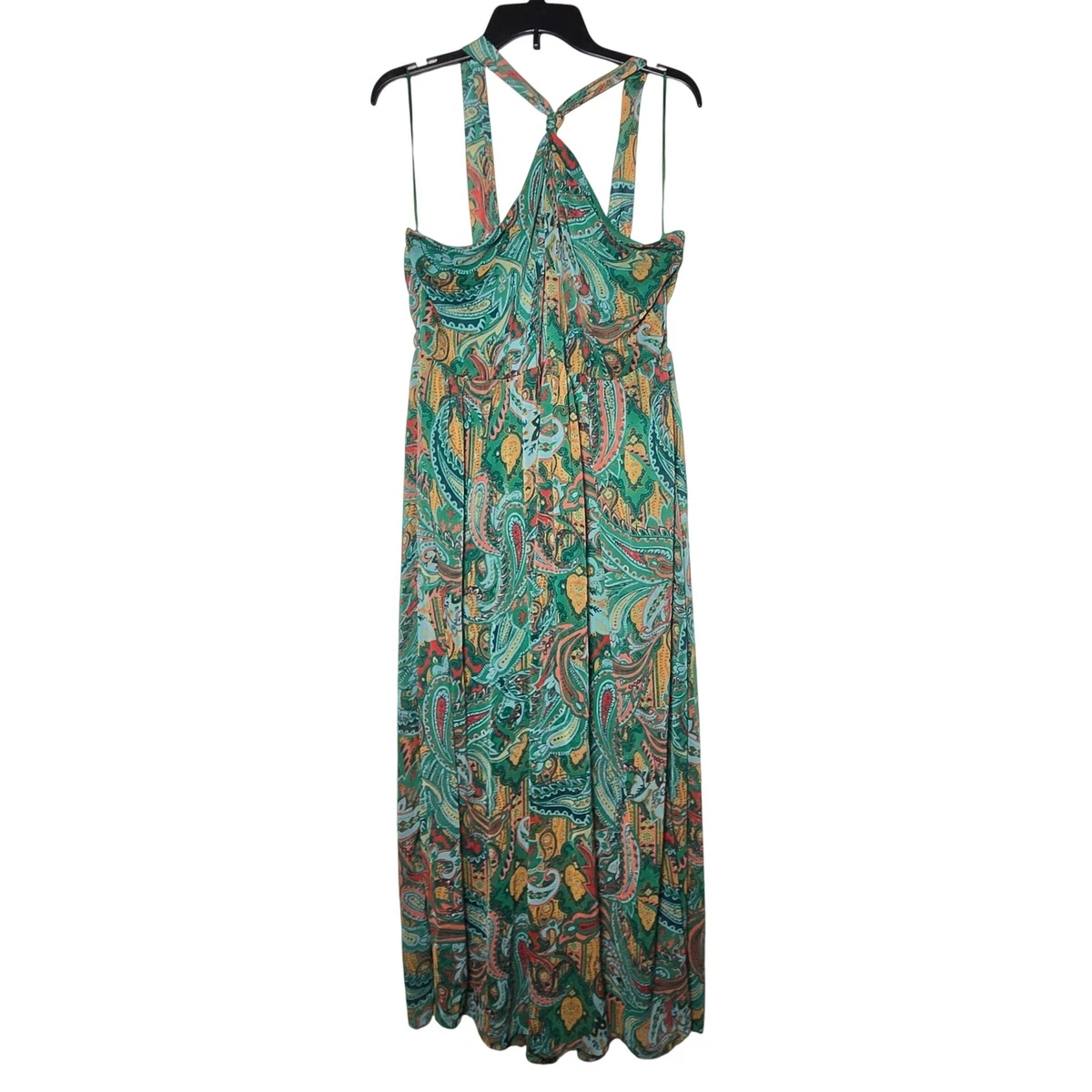 floral slit maxi dress Blue Floral Maxi Dress With Cut Out And Slit