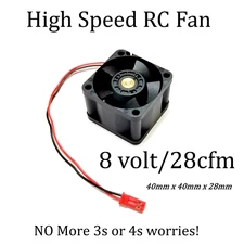 RCP Xtreme Cool Brushless Motor High Speed 40mm Cooling Fan up to 8.4volts 28cfm