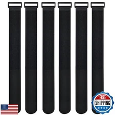 2 x 36 Inch Hook and Loop Cable Tie, 6 Pack Heavy Duty Adjustable Fastening A