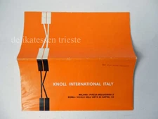 KNOLL INTERNATIONAL ITALY old vintage brochure