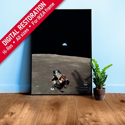 NASA Apollo 11: Earthrise   space poster, photo poster, Earth poster, science