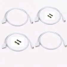 4pcs White 0.5M 1.64ft RGB Extension Cable LED Strip Connector Extension Cabl...