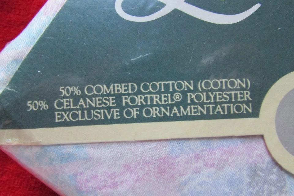 Vintage Twin Lady Pepperell  Imprints Fitted No-Iron Percale Bottom Sheet NOS - Image 2 of 2