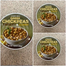Traders Joe’s Greek Chickpeas With Parsley & Cumin 9.88 Ounce (3 PACK) FREE SHIP