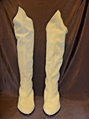 off white suede boots