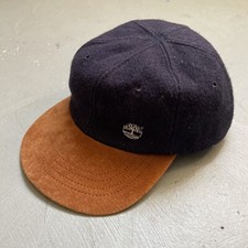 Vintage Timberland Wool Suede Leather Baseball Cap Hat Made In USA Outdoor Camp