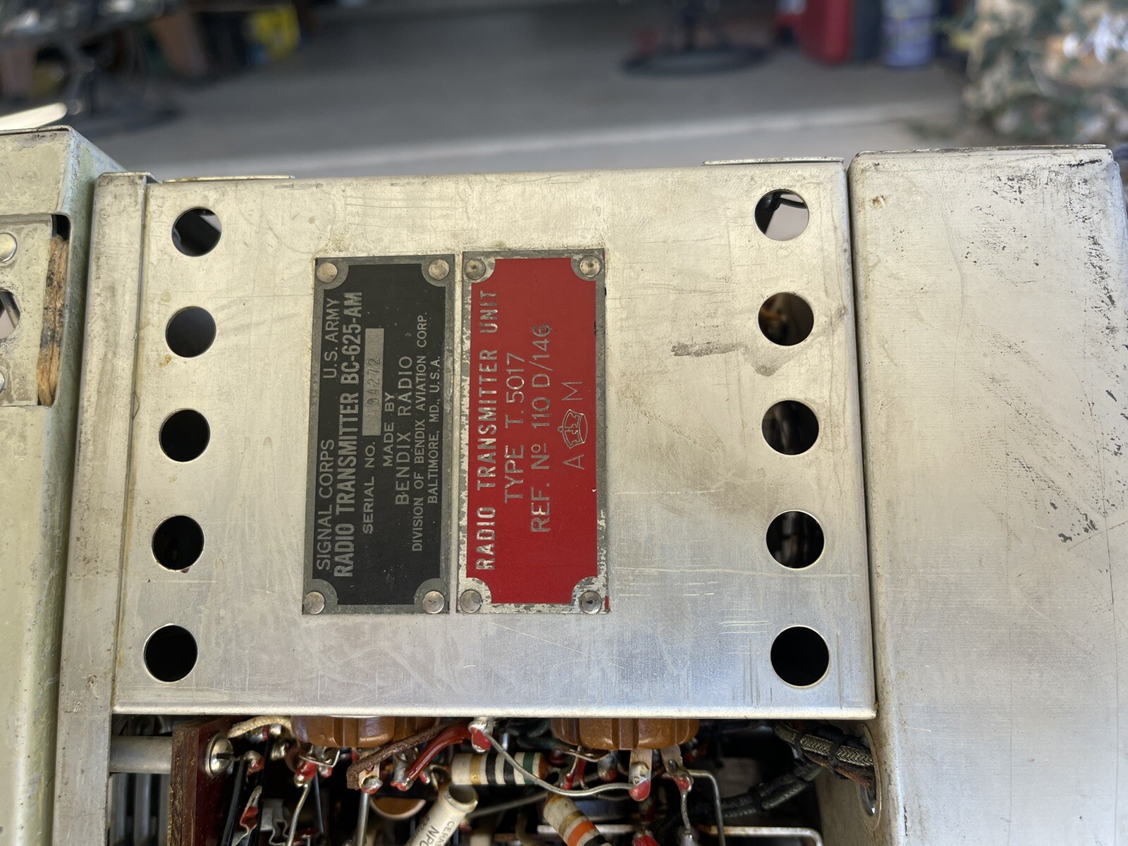 Vintage 1960s Bendix US Army tube radio reciever transmitter bc-624-c 625-am