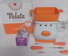 Velata Fun Fondue Warmer Clementine Curve Orange By Scentsy 2012- Light bulb Inc