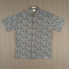 Pierre Cardin Rayon Shirt Mens Medium Button Up Short Sleeve Multicolor Floral